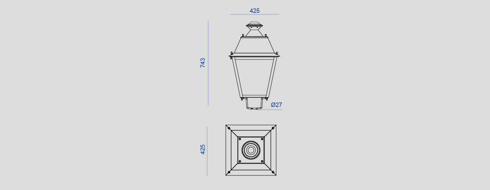 Eclairage public avec luminaires LED pour éclairage extérieur , Éclairage classique , ALVIL Luminaire LED Villa IG ,