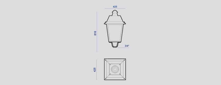Eclairage public avec luminaires LED pour éclairage extérieur , Éclairage classique , ALVLL Luminaire LED Villa Luxe ,