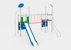 Aire de jeux avec toboggans, balançoires et jeux pour enfants , Ligne Fly , PFC5 SILBO , 