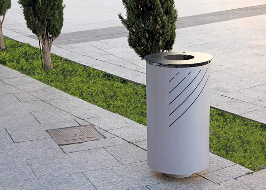 Mobiliari Urbà amb bancs, papereres, pilones, jardineres i equipament , Papereres , UP23 Paperera Mielek.r , 