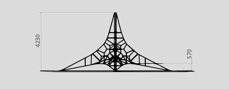 Parcs infantils amb gronxadors, tobogans i jocs infantils , Xarxes Tridimensionals , PRI4 PYRAMID4 ,
