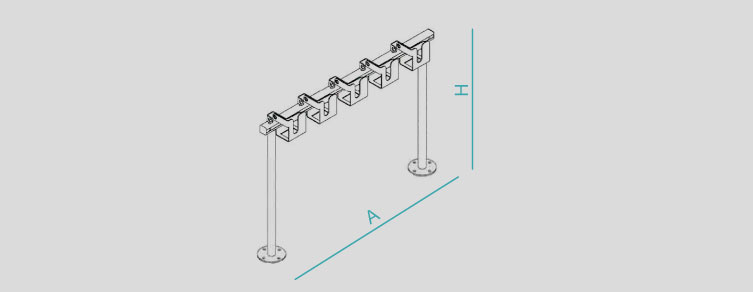 Mobiliari Urbà amb bancs, papereres, pilones, jardineres i equipament , Complements , UVAP12 Aparca skates Mono ,